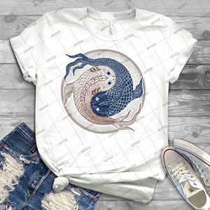 Yin Yang Fish, Shuiwudao Mandala - Best Unisex Trending Handmade T-shirt Gift Idea For Men T-shirt For Woman