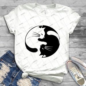 Ying Yang Cat 73 - Trending Shirt For Women Vintage Retro Tee For Men Kid's T-Shirt Handmade Shirt