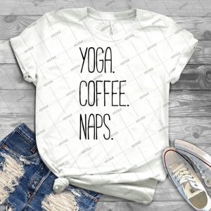 Yoga- Coffee- Naps 2 - Trending Shirt For Women Vintage Retro Tee For Men Kid's T-Shirt Handmade Shirt