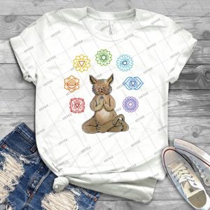 Yoga Cat With Chakras 93 - Trending Shirt For Women Vintage Retro Tee For Men Kid's T-Shirt Handmade Shirt