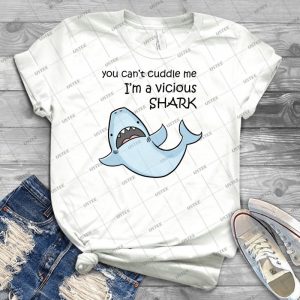 You Can T Cuddle Me, I M A Shark 2 - Vintage Men's Shirt Tshirt For Women Classic Handmade Shirt Retro Graphic Tee