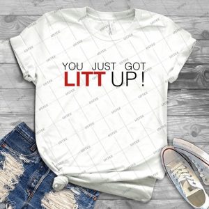 You Just Got Litt Up - Suits 9 - Vintage Men's Shirt Tshirt For Women Classic Handmade Shirt Retro Graphic Tee