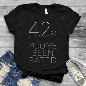 You Ve Been Rated 33 - Vintage Men's Shirt Tshirt For Women Classic Handmade Shirt Retro Graphic Tee