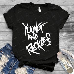 Young And Reckless Mgk - Vintage Men's Shirt Tshirt For Women Classic Handmade Shirt Retro Graphic Tee