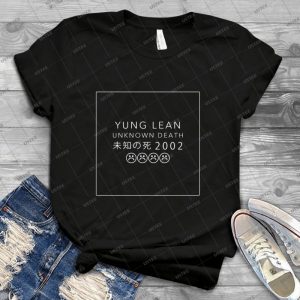 Yung Lean Unknown Death 2002 - Black - - Vintage Men's Shirt Tshirt For Women Classic Handmade Shirt Retro Graphic Tee
