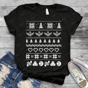 Zelda And The Ugly Christmas - Gift Idea Shirt For Men Tee For Women Classic Retro Vintage Graphic T-Shirt