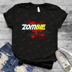 Zombie-Eat Flesh - Vintage Men's Shirt Tshirt For Women Classic Handmade Shirt Retro Graphic Tee
