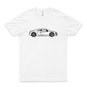 2018 For Áúdí R8 V10 Side Design Classic Black T Shirt Gifts Shirts