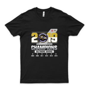 2019 Baltimore Ravens AFC North Division Champions  Ńffľ Logo Shirt- Ńffľ Baseball Shirt- Ny Gĭąnts Cotton T Shirt For Men