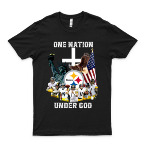 #Pitt#Sburgh-Steelers-One-Nation-Under-God-Am#Erican-Flag T-Shirt Black Unisex Tee For Boys Vinatage Shirt Men