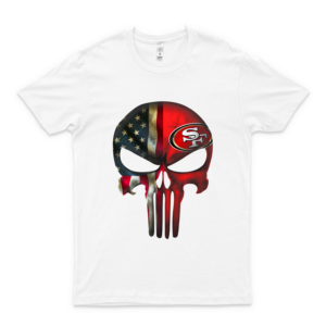 49Érs Skull Púníshér American Flag Horror T Shirt Hoodie Tanktop Sweat Shirt Birthday  white