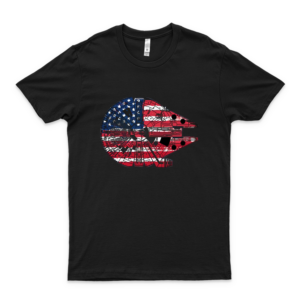 4th of july stars wars millennium falcon united states flag t shirt