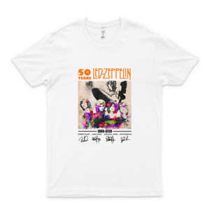 50 Years Signatures Shirt For Led Zéppélín T Shirt For All,Full Size I Love This Shirt Best Shirt For You Shirt For Men Tee Women Gift T Shirt Cheap Design WHITE