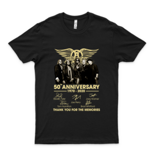 Aerosmith Rock Band 50th Anniversary Thank You For The Memories Aerosmith TShirt -Vintage Aerosmith Shirt