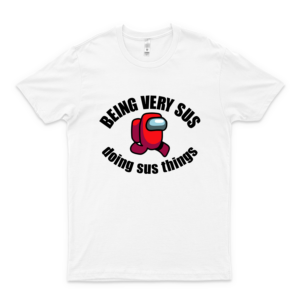 Among Us Being Very Sus Unisex Youth &Amp; Adult T-Shirt-black