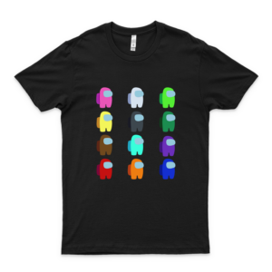 Among Us Crewmates Set Short Sleeve T Shirt Hoodie For Men Women Women Graphic Tee Shirts- Summer Shirts For Men- Casual-black