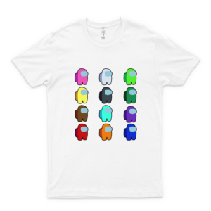 Among Us Crewmates Set Short Sleeve T Shirt Hoodie For Men Women Women Graphic Tee Shirts- Summer Shirts For Men- Casual-white