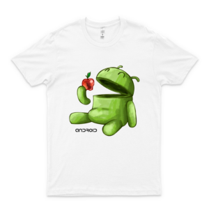 Android Eating Apple 56 Simple Vintage Graphic Shirt Unisex Shirt
