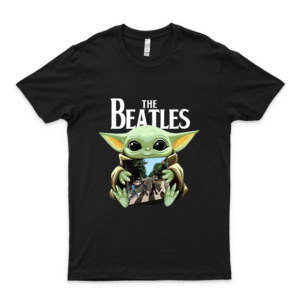 Baby Yoda Holding The Beatles The Abbey Road Album  The Bęätles T Shirts- The Bęätles Yellow Submarine Shirt- Joohn Leenon The Bęätles Gifts