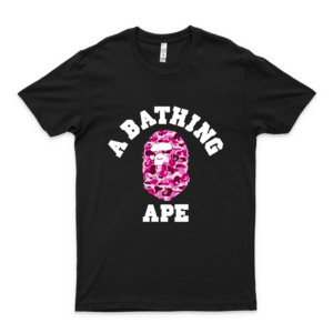 Bape (Camo Rose) Camiseta, Unisex Para Hombres Mujeres Graphic Trending Unisex Juventud Único Tees