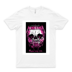 Best Us M-E-Tallica Wherever I May Roam T-Shirt Metal Graphic Tees Best Women- 90S Tees white