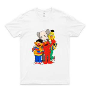 Úníqló Káws X Sesame Street Family Black Shirt Hot Trend Shirt For Women Mens Graphic Retro Vintage Trending Love Shirt Shirt Customize