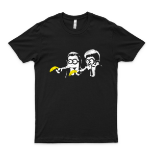 Cool Pulp Fiction T Shirt Shoot Míníóns Banana Bánksý Páródý Quentin Tarantino Movie T Shirt T Shirt