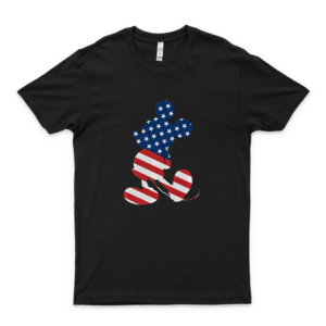 D-I-S-N-E-Y M-I-C-K-E-Y Mouse American Flag Usa For Man For Women Handmade For Boys Custom S T-Shirt Customized