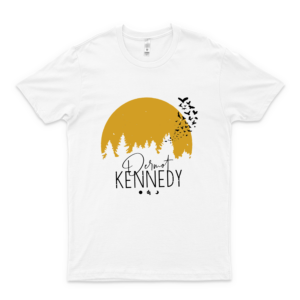 Der-Mot Ke-Nnedy Sun &Amp; Trees Birds Sil-Houette Tee T-Shirt Best Women- 90S Tees- Retro Funny T-Shirt white