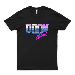 Doom Eternal Retrowave Shirt,Unisex Sweatshirt,Hoodies For Men,Womenfull Size ! Basic Novelty Tees Graphics Female Cotton Printed Awesome Vintage Classic Customize Gift Ideas