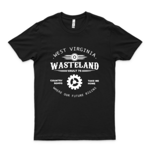 Fall Out 76 West Virginia Wasteland Country Roads T-Shirt-West Virginia Wasteland#Hdb Hoodie, T-Shirt  black
