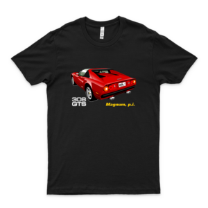 Ferrari  Gts from Magnum PI  Graphic Tee Shirts for Men – Women Vintage Trending Shirt Car Brand Shirts Car Shirts For Men Vintage Car Lover Shirts For Men
