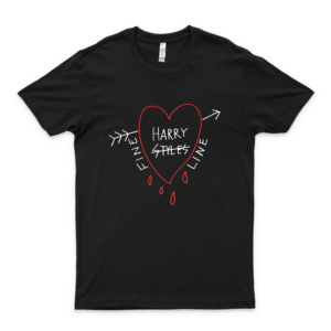 Fine Harry Style Lines - Arrow and wet heart Unisex T-shirt Music Band T Shirt- Metal Music Band Shirts For Men- Singer Shirt For Women