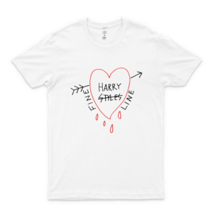 Fine Harry Style Lines  Arrow and wet heart Unisex Tshirt Music Band T Shirt- Metal Music Band Shirts For Men- Singer Shirt For Women