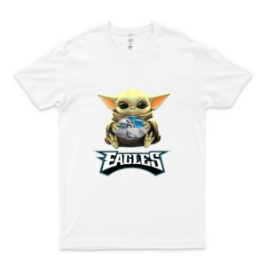 For Philadelphia Eagles And Baby Yoda Trending-Ńffľ Logo Shirt- Ńffľ Baseball Shirt- Ny Gĭąnts Cotton T Shirt For Men
