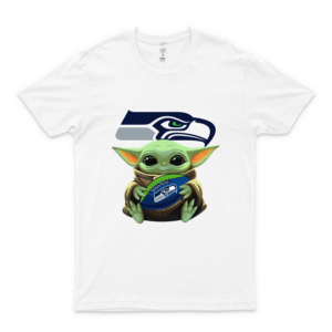 For Seahawks Team And Baby Yoda-Ńffľ Logo Shirt- Ńffľ Baseball Shirt- Ny Gĭąnts Cotton T Shirt For Men