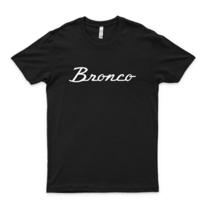 Ford Bronco Script - White Classic T-Shirt Men Graphic Tee Vintage Retro Style Ford Bronco Shirt For Women