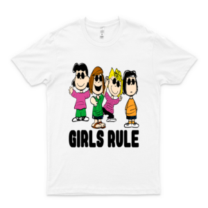 Girls Rule Péánúts Snóópý Lucy Peppermint Patty T Shirt Design Shirts Soft Women Cotton Printed Art Tee 80S Cheap Design Gift Ideas