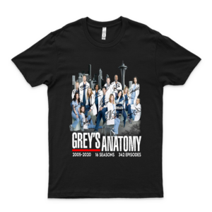 Grey's Anatomy Season 16 2005-2020 342 Episodes All Cast Signed T Shirt