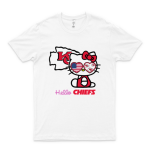 Hello Kitty Hello Kansas City Chiefs With American Flag 2021 shirt Summer Fashion Shirt Teen Girl Trendy Shirt Old Fashioned Hot Fashionable
