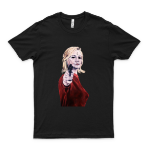 Hillary Or Killary Gunman Slim Fit T-Shirt Vintage Graphic Tees For Women Retro - Family Trump 2020 Shirt - Cooling Trump 2020 Shirt