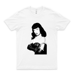 Horror Movie Tee Bettie Mae Page - Betty - Queen of Pinups Classic Cool T-Shirt for Men Women Love Shirt white