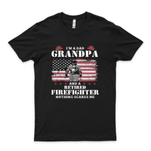 I'm A Dad Grandpa And Jubilado Bomberos Día del Padre Negro Camiseta