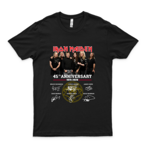 Iron Maiden 45Th Anniversary 19752020 Signatures T-Shirt