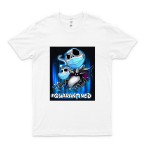Jáck Skéllíngtón Quarantined Córónávírús Shirt Fashion Graphic Shirt For Women Black
