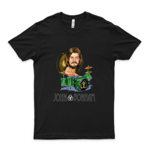 John Bonham Led Zéppélín Caricature Tshirt Long Sleeve Crewneck Sweatshirt Hoodie Sweatshirt Love Shirt_BLACK