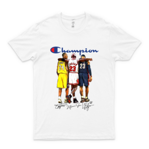 Kobe Bryant, Michael Jordan And Lebron James Champion High Fashion Brand Inspired T-Shirt- Brand Shirts For Men Fashion- Brand Logo Unisex Tee