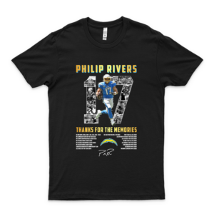 Los Angeles Chargers 17 Philip Rivers Thanks For The Memories 2021 Signature shirt Unisex Shirt For Men Or Women Vintage Retro Best