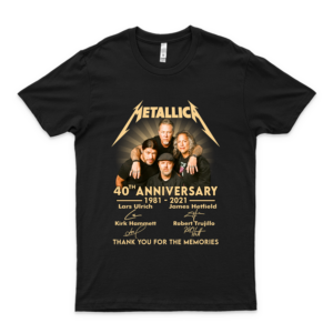 M-E-T-A-L-L-I-C-A 40Th Anniversary 1980 2020 Thank You For The Memories Signatures Tshirt
