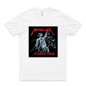 M-E-Tallica And Justice Forall Tee Shirts Us Metal T-Shirt Logo Cheap Tee Logo  white